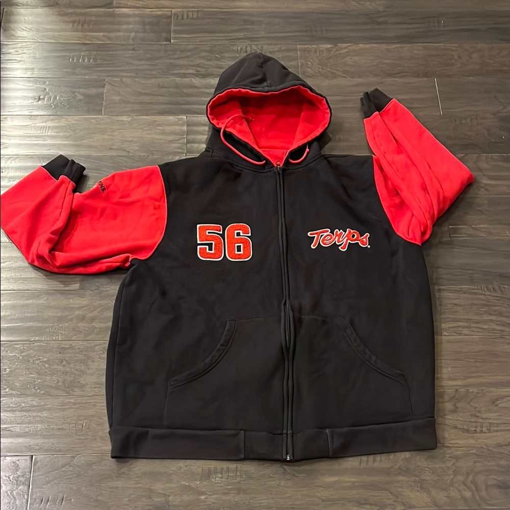 Maryland Terrapins Terps Champs Sweat Jacket Hoodie Vintage Mens Size 3XL